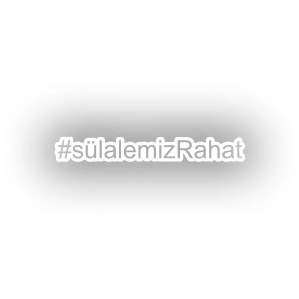 Sülalemiz Rahat Araba Sticker 17x17 Cm Beyaz ürün görseli 1