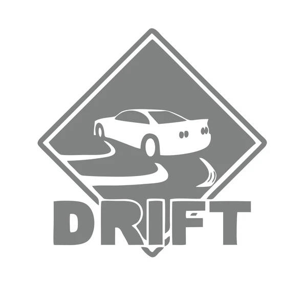 Drift Araba Sticker 17x17 Cm Gri ürün görseli 1