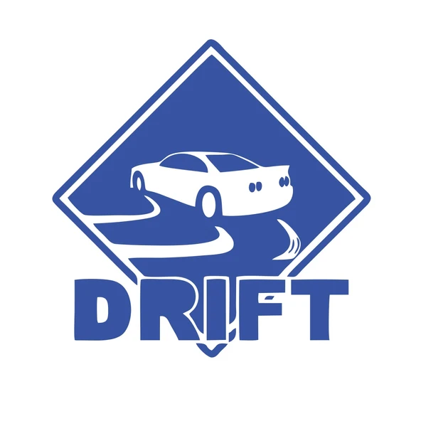 Drift Araba Sticker 17x17 Cm Mavi ürün görseli 1