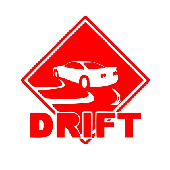 Drift Araba Sticker 17x17 Cm Kırmızı ürün görseli 1
