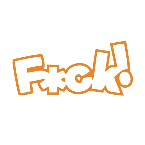 F*ck Araba Sticker  17x17 Cm Turuncu ürün görseli 1