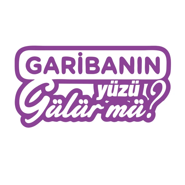 Garibanın Yüzü Gülür mü? Araba Sticker 17x17 Cm Mor ürün görseli 1