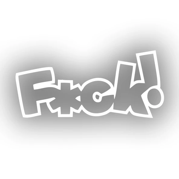 F*ck Araba Sticker  17x17 Cm Beyaz ürün görseli 1