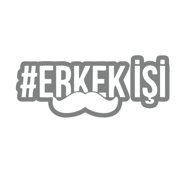Erkek İşi Araba Sticker 17x17 Cm Gri ürün görseli 1