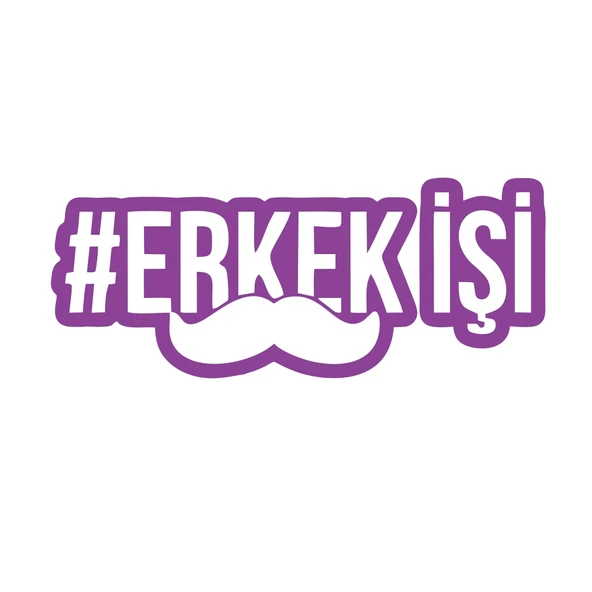 Erkek İşi Araba Sticker 17x17 Cm Mor ürün görseli 1