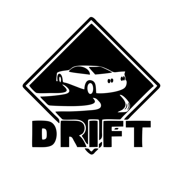 Drift Araba Sticker 17x17 Cm Siyah ürün görseli 1