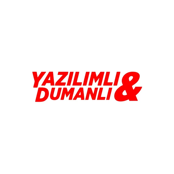Yazılımlı&Dumanlı Araba Sticker 17x17 Cm Kırmızı ürün görseli 1