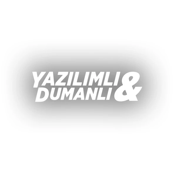 Yazılımlı&Dumanlı Araba Sticker 17x17 Cm Beyaz ürün görseli 1