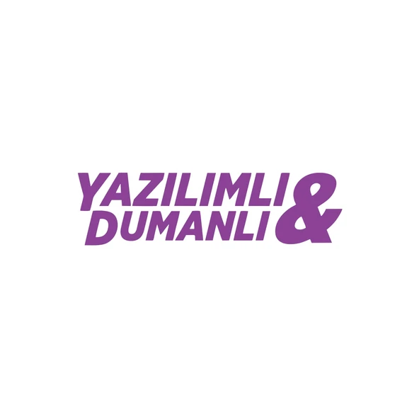 Yazılımlı&Dumanlı Araba Sticker 17x17 Cm Mor ürün görseli 1