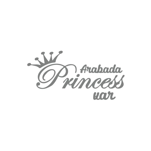 Arabada Princess Var Araba Sticker 17x17 Cm Gri ürün görseli 1