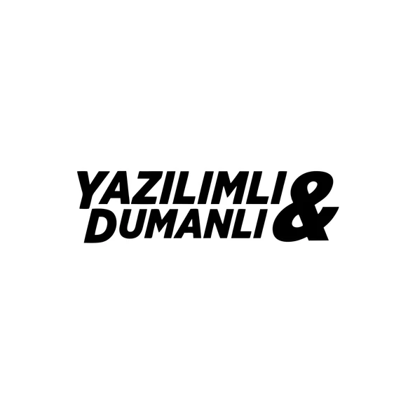 Yazılımlı&Dumanlı Araba Sticker 17x17 Cm Siyah ürün görseli 1