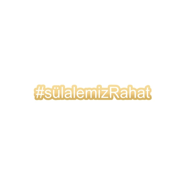 Sülalemiz Rahat Araba Sticker 17x17 Cm Gold ürün görseli 1