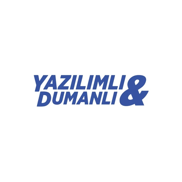 Yazılımlı&Dumanlı Araba Sticker 17x17 Cm Mavi ürün görseli 1