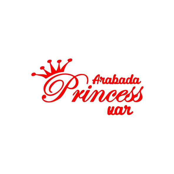 Arabada Princess Var Araba Sticker 17x17 Cm Kırmızı ürün görseli 1