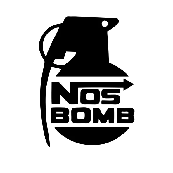 Nos Bomb Araba Sticker 17x17 Cm Siyah ürün görseli 1