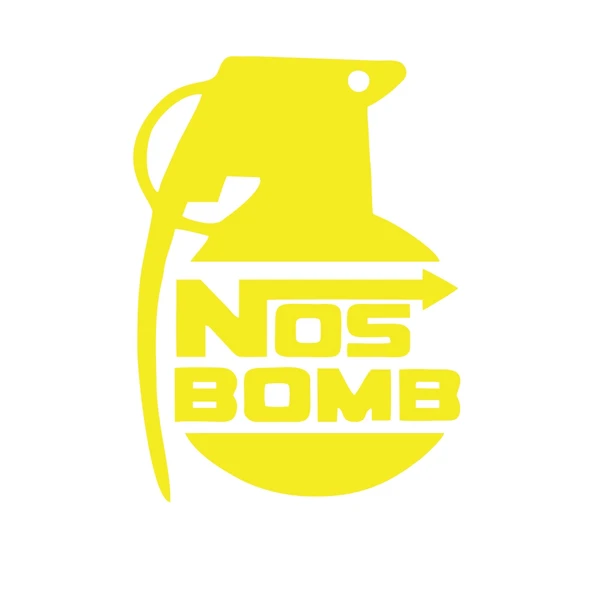 Nos Bomb Araba Sticker 17x17 Cm Sarı ürün görseli 1
