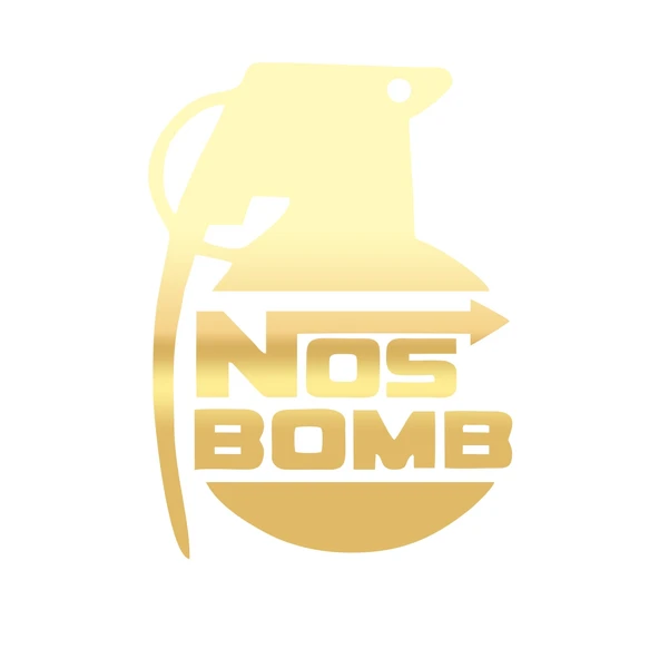 Nos Bomb Araba Sticker 17x17 Cm Gold ürün görseli 1