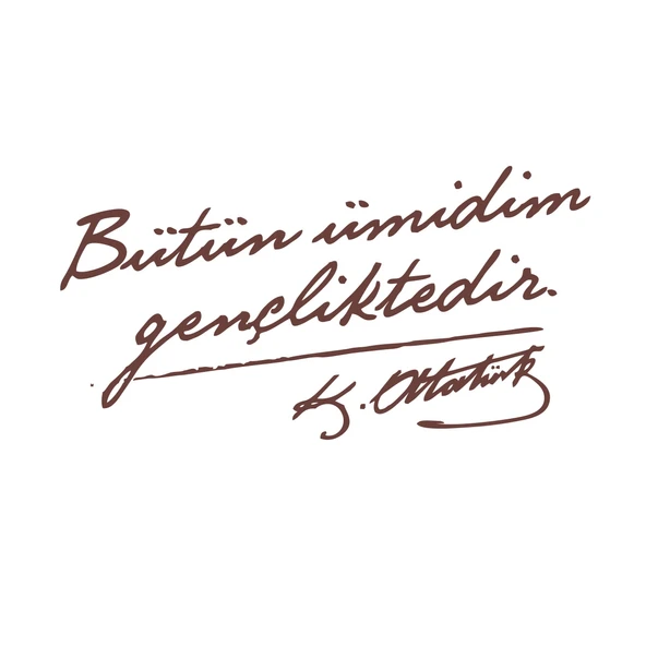 Bütün Ümidim Gençliktedir Araba Sticker 17x17 Cm Kahverengi ürün görseli 1