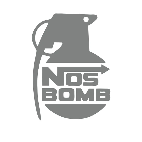 Nos Bomb Araba Sticker 17x17 Cm Gri ürün görseli 1
