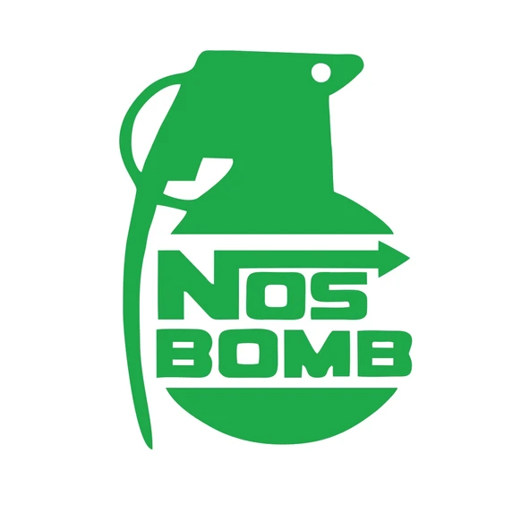 Nos Bomb Araba Sticker 17x17 Cm Yeşil ürün görseli 1