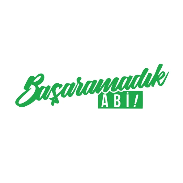 Başaramadık Abi Araba Sticker 17x17 Cm Yeşil ürün görseli 1