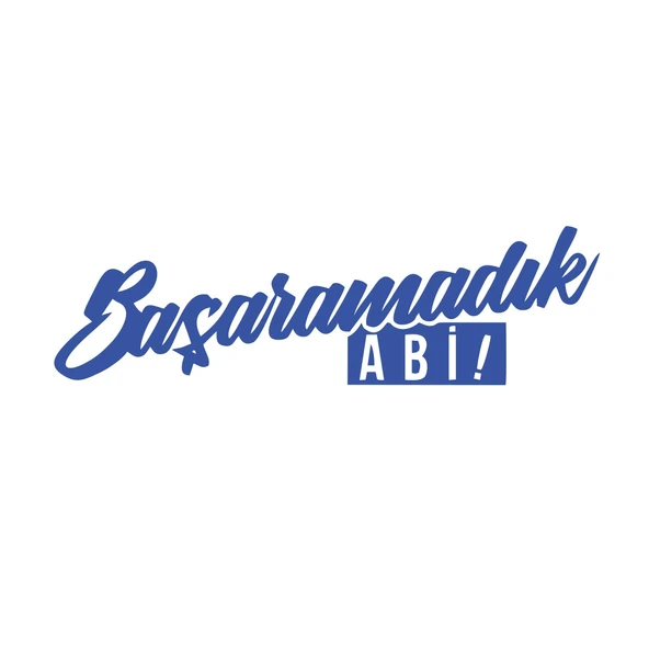 Başaramadık Abi Araba Sticker 17x17 Cm Mavi ürün görseli 1
