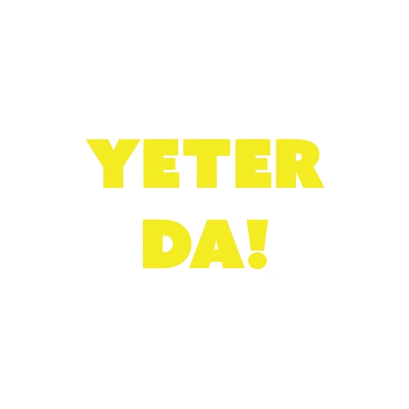 Yeter Da Araba Sticker 17x17 Cm Sarı ürün görseli 1