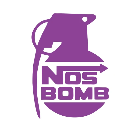 Nos Bomb Araba Sticker 17x17 Cm Mor ürün görseli 1