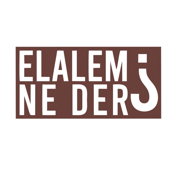 Elalem Ne Der Araba Sticker 17x17 Cm Kahverengi ürün görseli 1