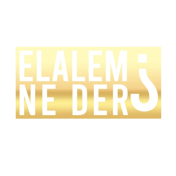 Elalem Ne Der Araba Sticker 17x17 Cm Gold ürün görseli 1