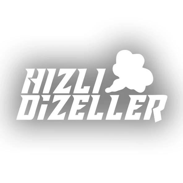 Hızlı Dizeller Araba Sticker 17x17 Cm Beyaz ürün görseli 1