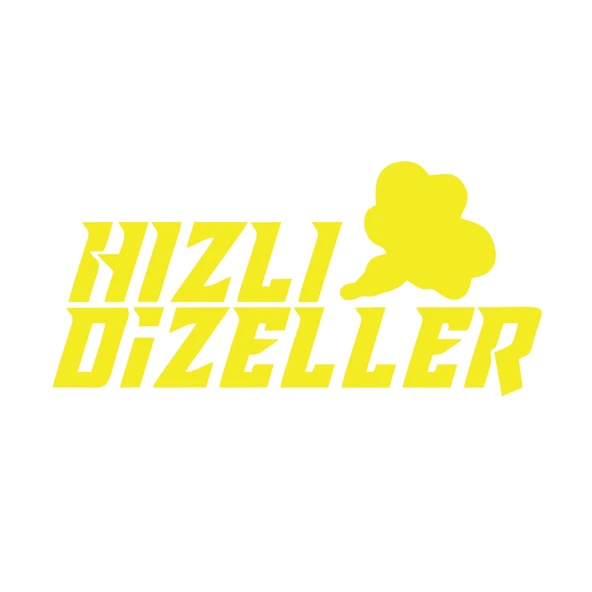Hızlı Dizeller Araba Sticker 17x17 Cm Sarı ürün görseli 1