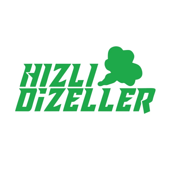 Hızlı Dizeller Araba Sticker 17x17 Cm Yeşil ürün görseli 1