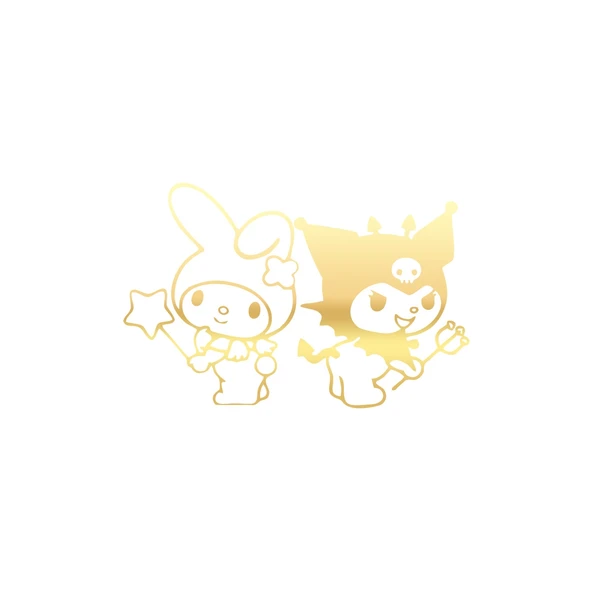Kuromi&My Melody Araba Sticker 17x17 Cm Gold ürün görseli 1