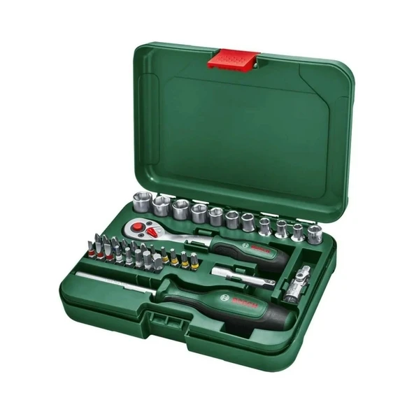 Bosch Cırcırlı Tornavida ve Lokma Takımı 34 Parça - 1600A02BY1 ürün görseli 1