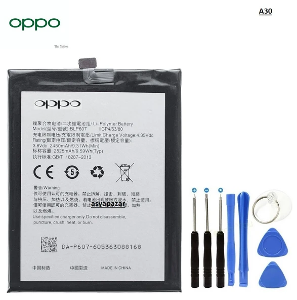 OPPO A30 Batarya Pil BLP607 ve Tamir Seti ürün görseli 1