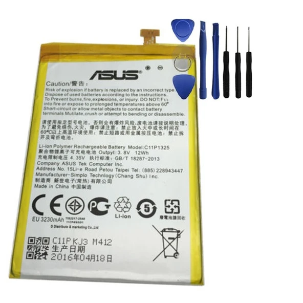 ASUS ZENFONE 6 BATARYA PİL C11P1325 ve TAMİR SETİ ürün görseli 1