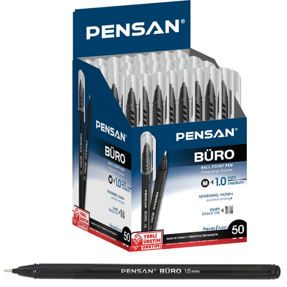 Pensan Tükenmez Kalem Büro 1.0 MM Siyah (50 L)İ 2270 ürün görseli 1