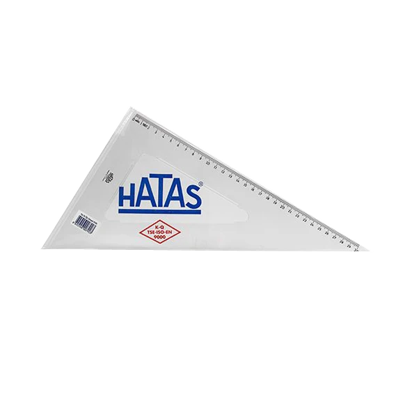 Hatas Öğrenci Gönyesi 60 Derece Plastik 32 CM 0790-20 Lİ PAKET-20-LI-PKT ürün görseli 1