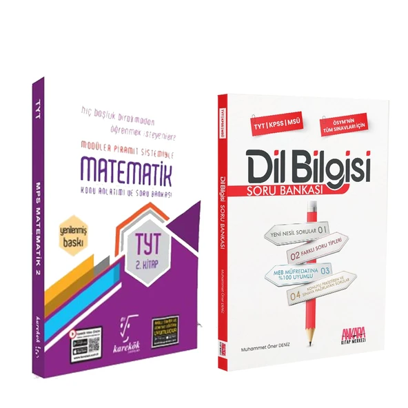 Karekök TYT Matematik Konu Anlatımı ve Soru Bankası 2. Kitap ve AKM Dil Bilgisi Seti 2 Kitap ürün görseli 1