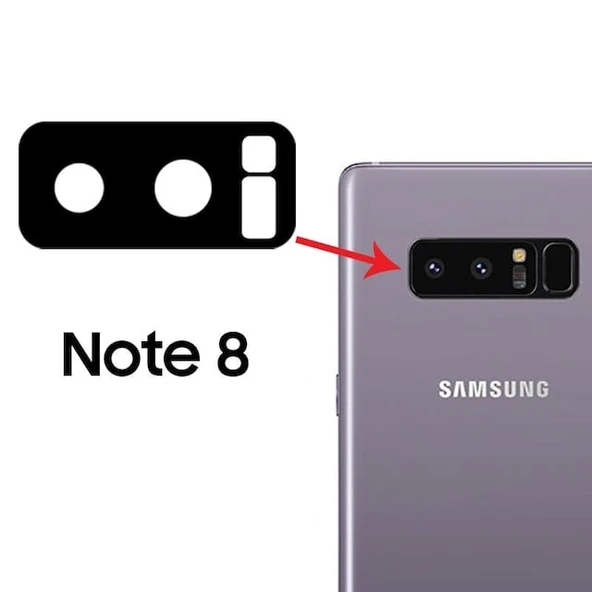 Samsung Galaxy Note 8 Kamera Lens Camı ürün görseli 1