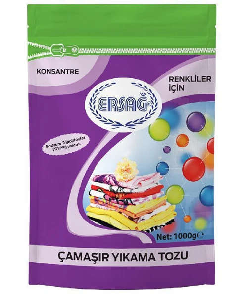 ERSAĞ RENKLİLER İÇİN ÇAMAŞIR YIKAMA TOZU 1000 GR ürün görseli 1