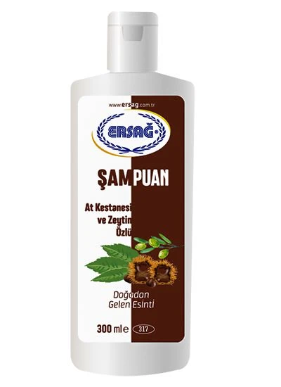 ERSAĞ AT KESTANESİ VE ZEYTİN ÖZLÜ ŞAMPUAN 300 ML ürün görseli 1