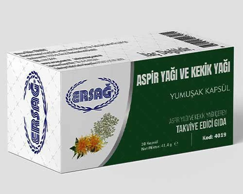 ERSAĞ ASPİR YAĞI VE KEKİK YAĞI KAPSÜL ürün görseli 1