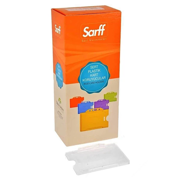 Sarff Kart Kabı Muhafaza Yatay Beyaz (50 li paket)15323011 ürün görseli 1