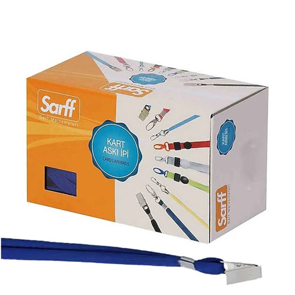Sarff Kart Askı İpi Metal Klipsli Lacivert 15311205 (50 li paket) ürün görseli 1