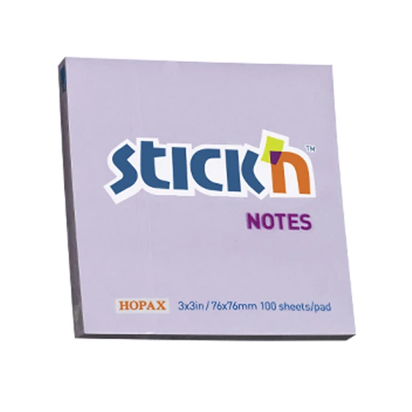 Hopax Stıckn Yapışkanlı Not Kağıdı (12 adet) 100 YP 76x76 Pastel Lila 21403 ürün görseli 1