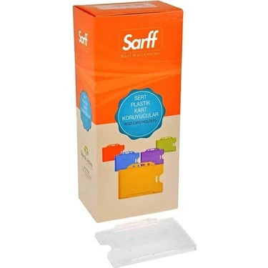 Sarff Kart Kabı Muhafaza Yatay Çift Hazneli Şeffaf 15323036 ( 25 Lİ ) ürün görseli 1