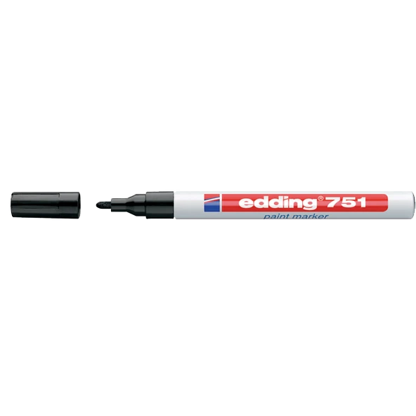 Edding Markör Boya Dekor Yuvarlak Uçlu 1-2 MM Siyah(10 adet) 751 ürün görseli 1