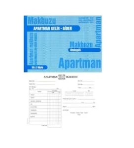 Gülpaş Apartman Gelir Gider Makbuzu 2/50 9,5x18 674 ürün görseli 1